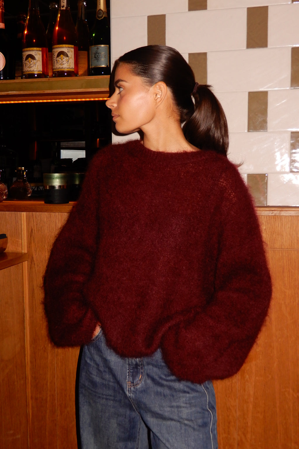 Cozy night knit - bordeaux