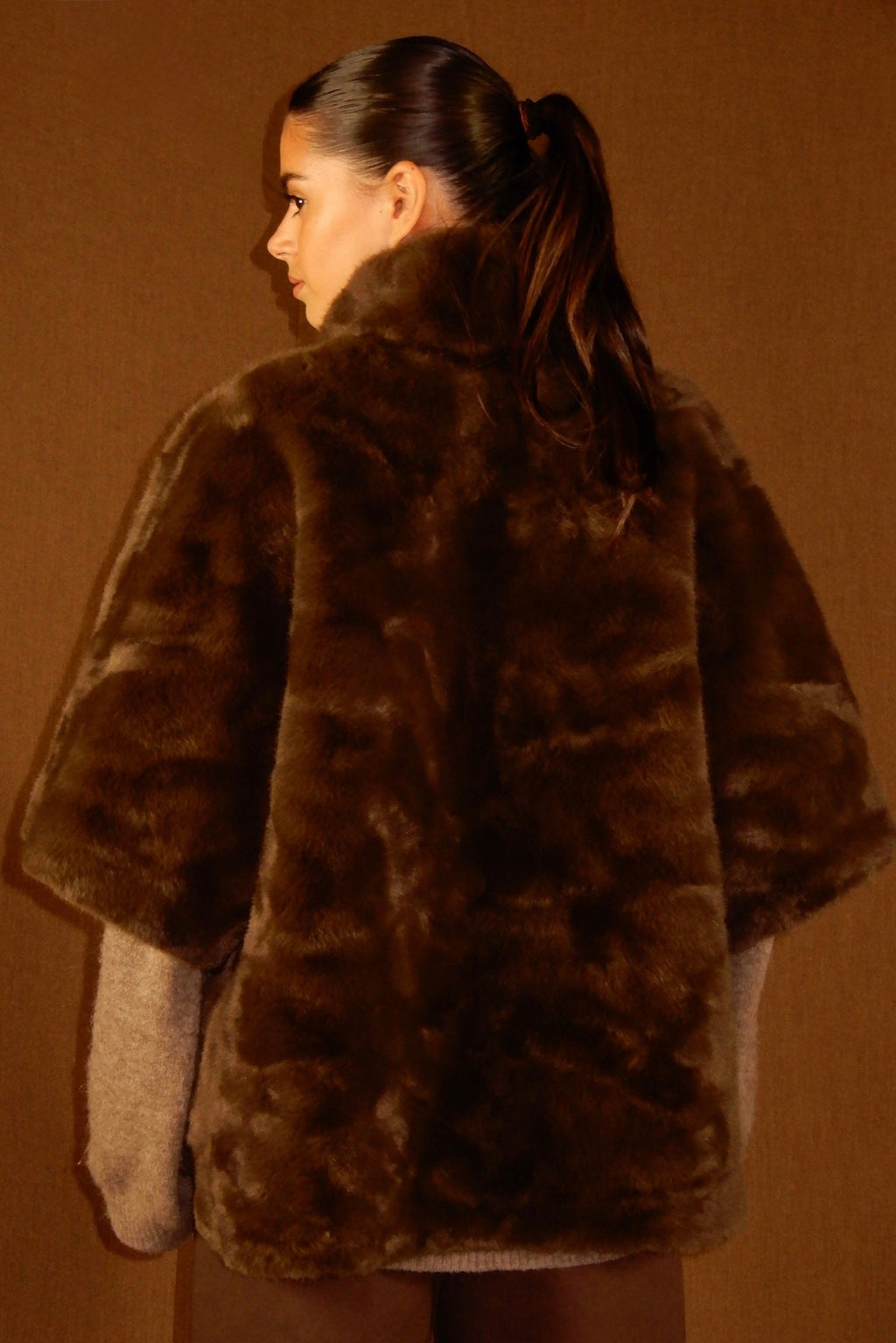 Chocolate Cape Jacket