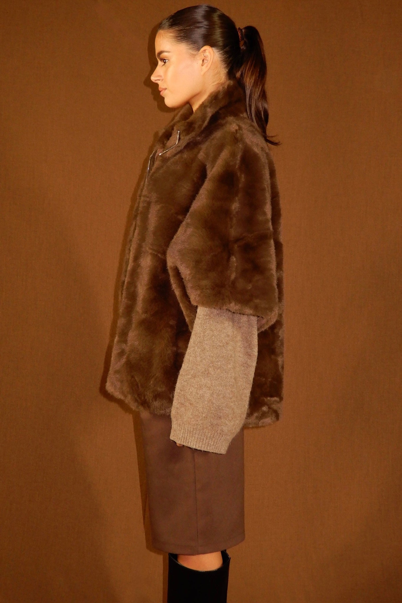 Chocolate Cape Jacket