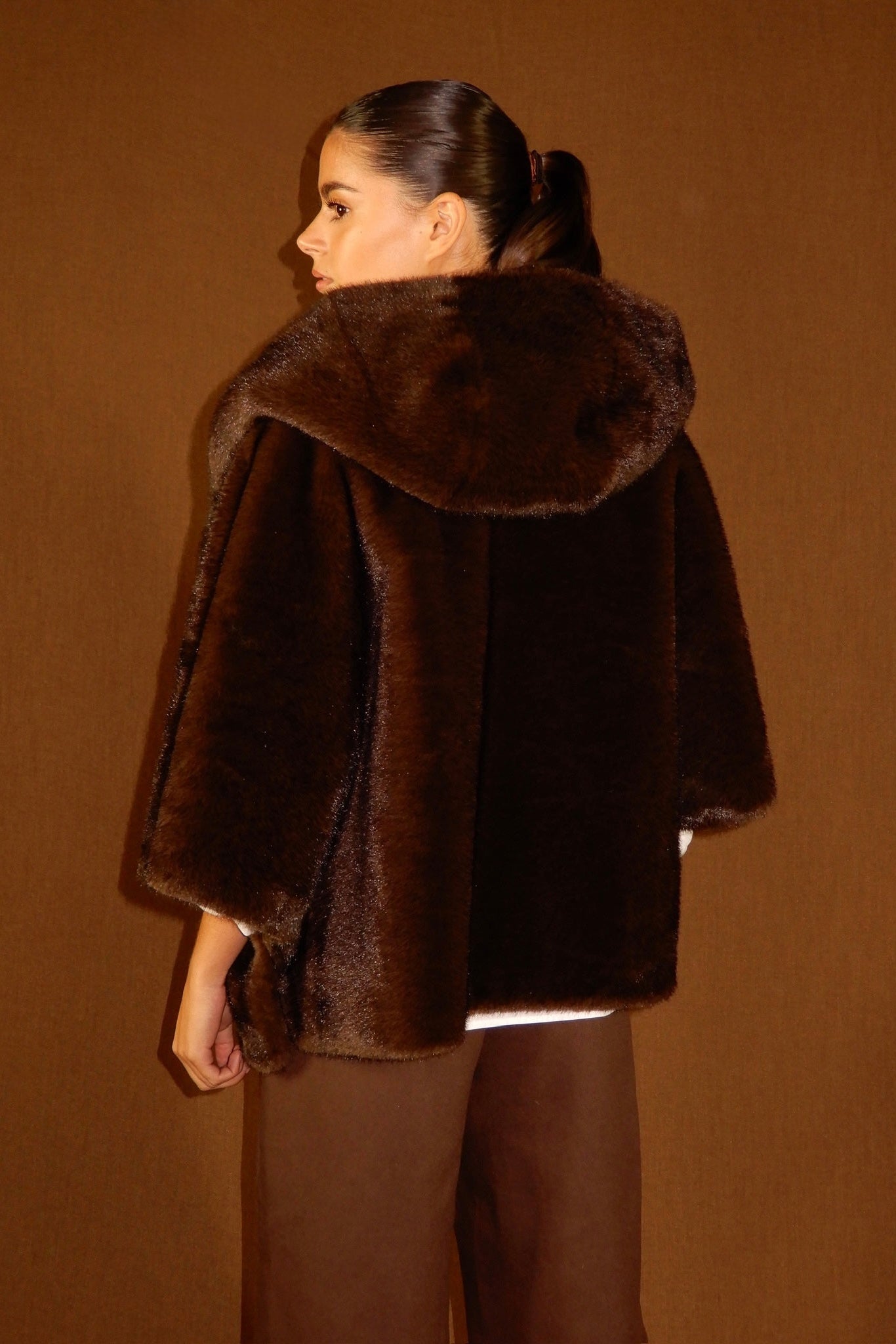 Chocolade Cape Hoodie - Brown